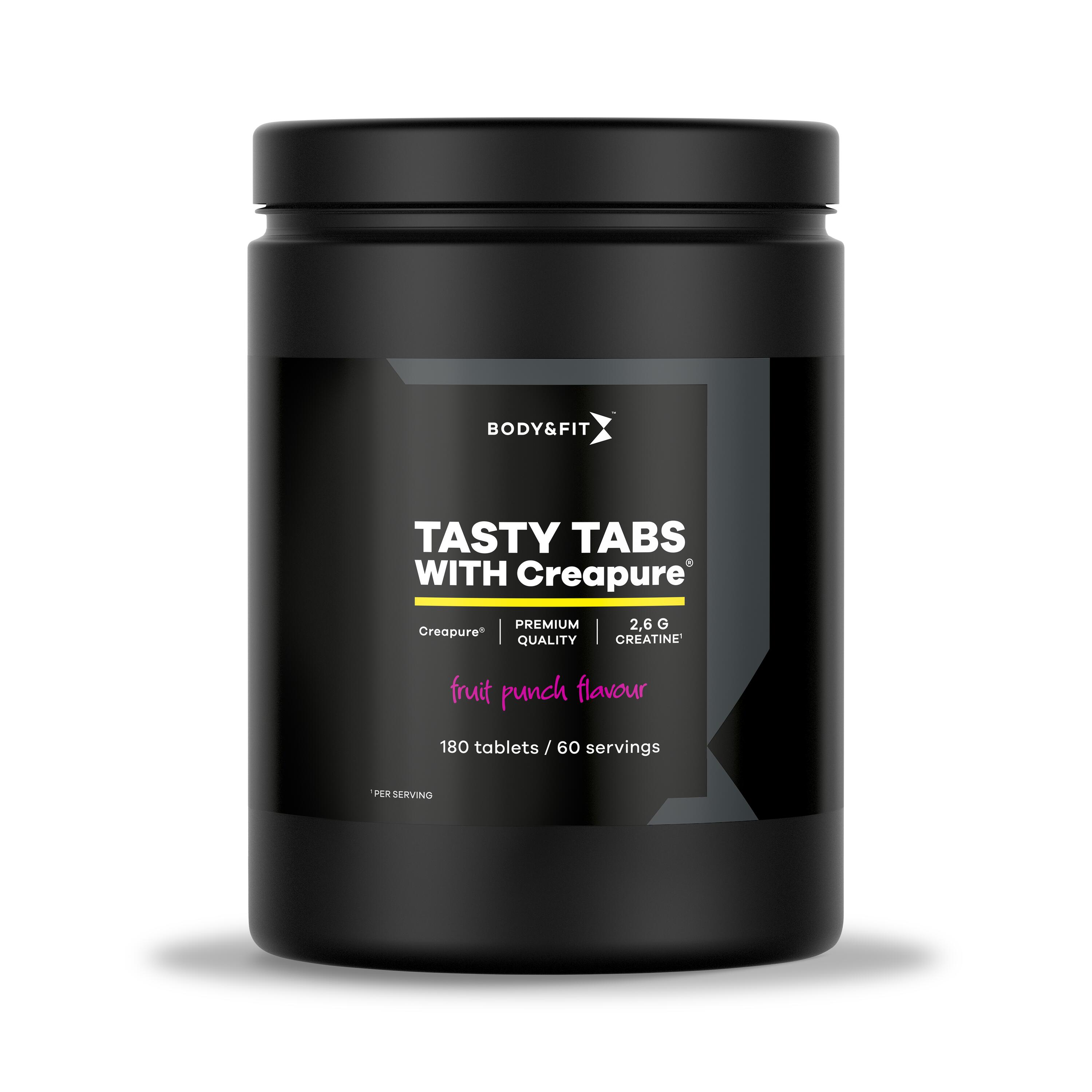 BODY&FIT Creapure® Tasty Tabs - Fruit Sensation - 180 stuks (2 maanden)