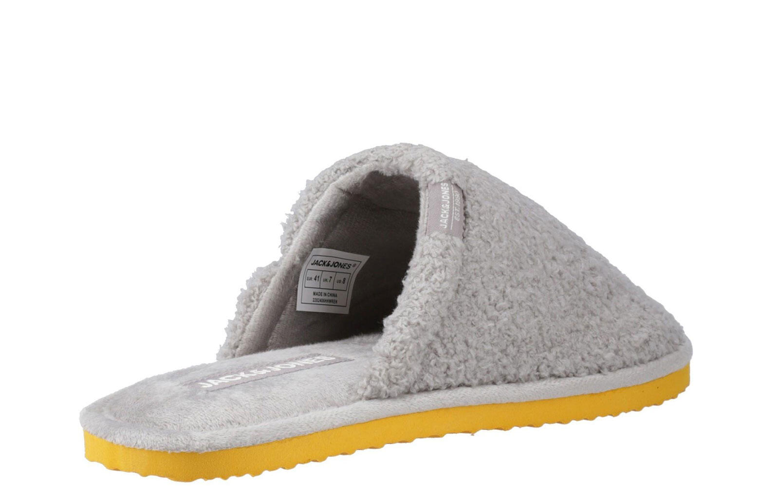 Jack & Jones Harry Men's Slippers, Grey, Cushioned Slip-On 3/5
