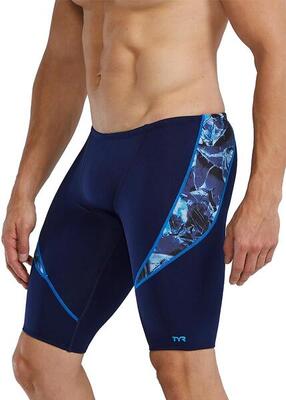 Tyr durafast elite curve splice reflecta jammer - blauw ijs - uk maat 38