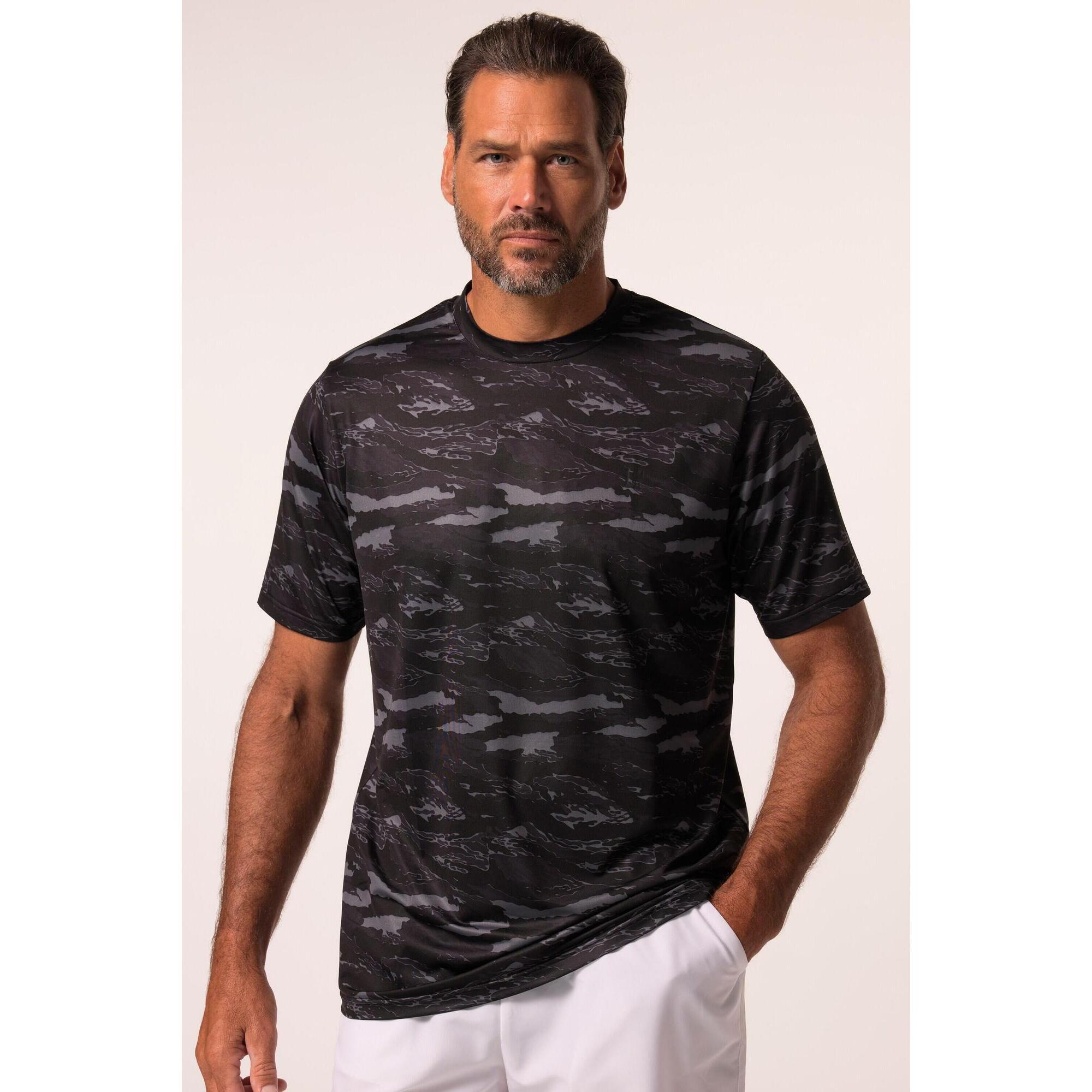 Jay-pi - Hommes T-shirt Technique Spécial Tennis Imprimé Graphique - T-shirt Manches Courtes - Noir - Decathlon