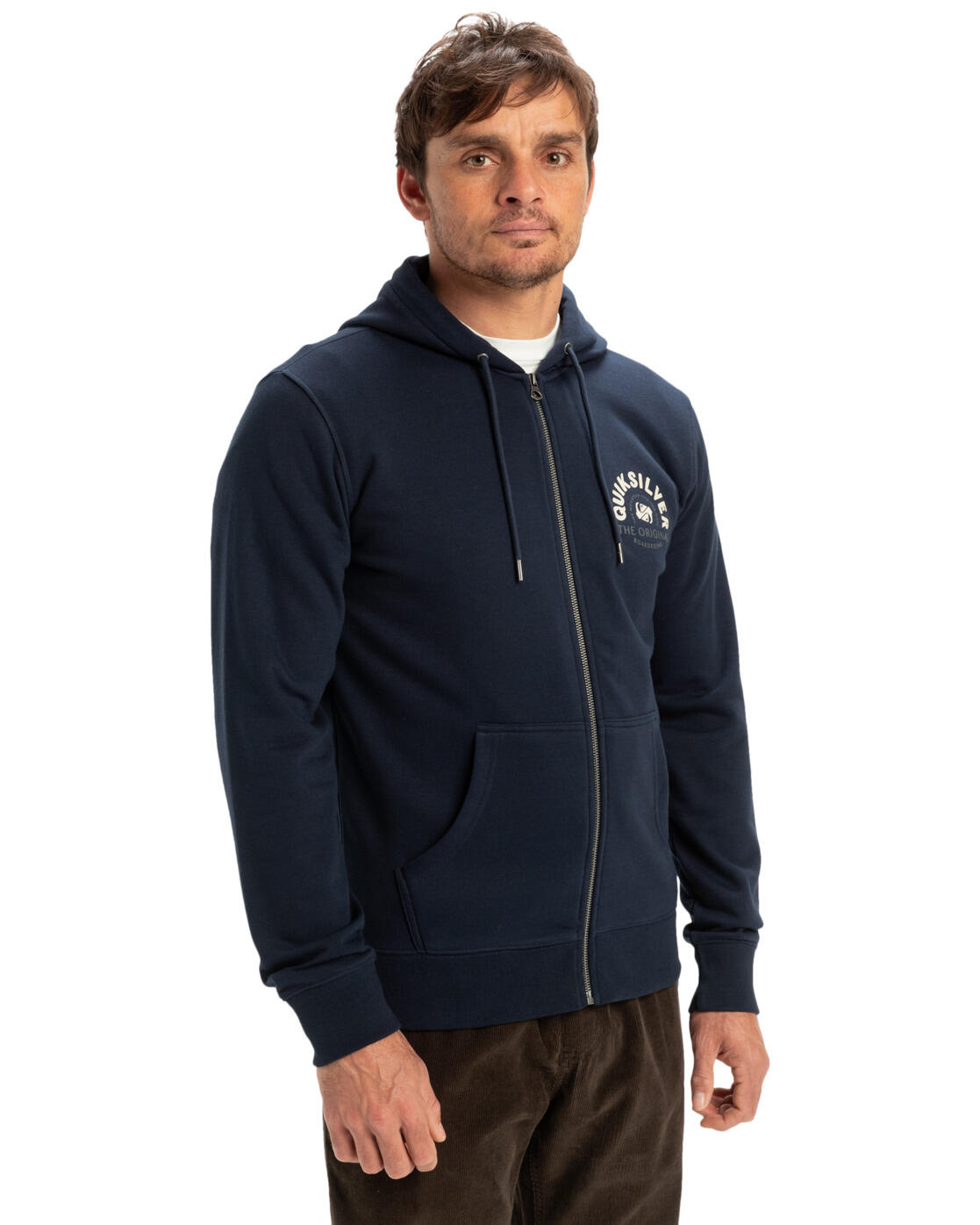 Hoodie mit durchgehendem Reißverschluss GRAPHIC Schwarz Herren 3/4
