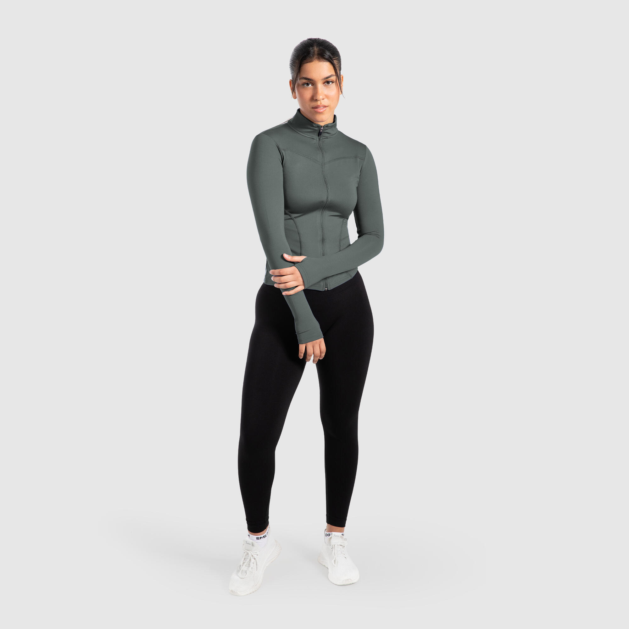Damen Trainingsjacke Indira Grün 3/5