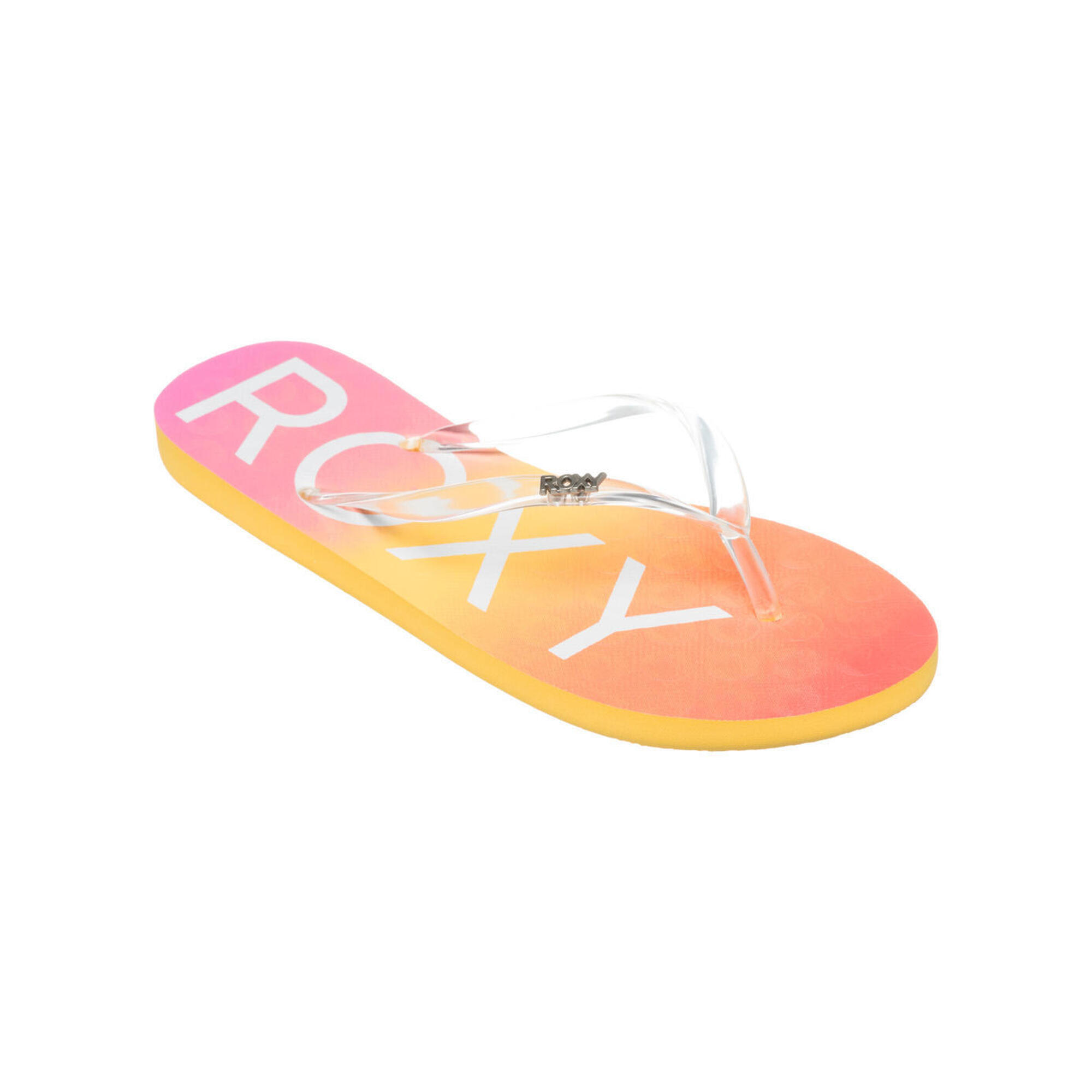 Roxy - Tongs Viva Jelly Bleu Femme - Sandales - Jaune|orange - Decathlon