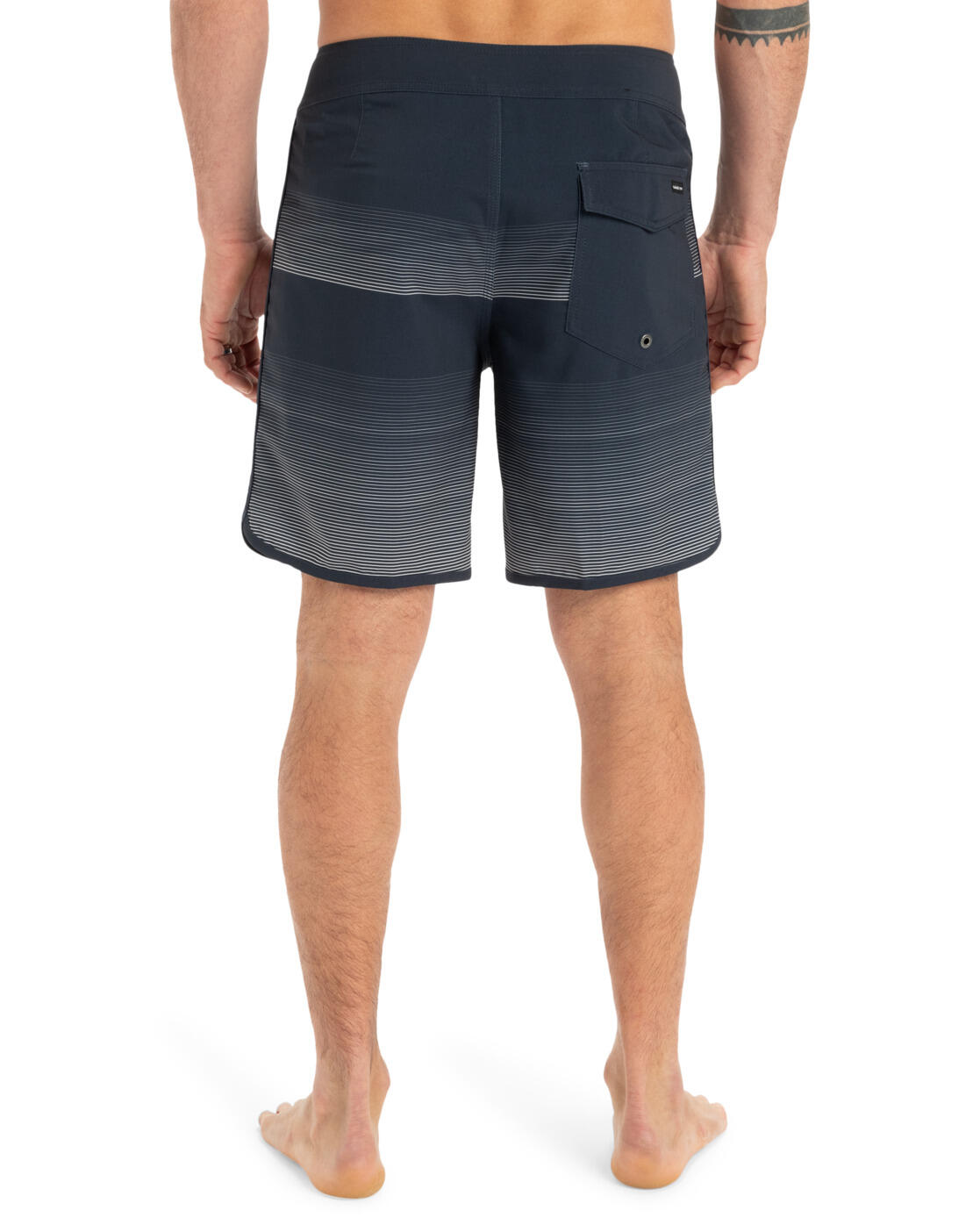 Spodenki boardshort dla Mężczyzn SURFSILK SCALLOP 18" Czarny 2/4