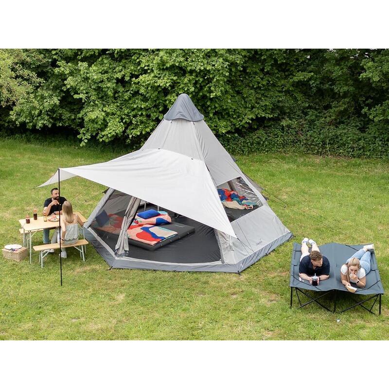 Namiot kempingowy dmuchany Tipi Hetta 460 Air Protect, 6 osobowy, szybki montaż