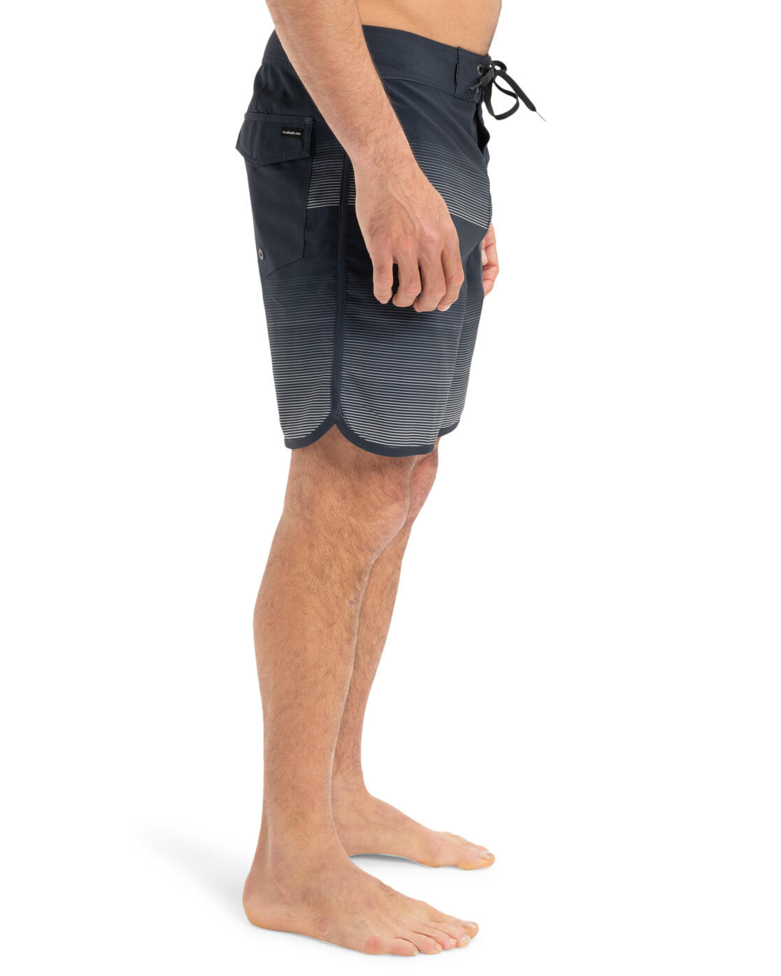 Spodenki boardshort dla Mężczyzn SURFSILK SCALLOP 18" Czarny 3/4