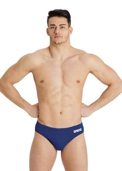 Arena Team Solid Swim Brief - Blu navy / Bianco - UK Taglia 26