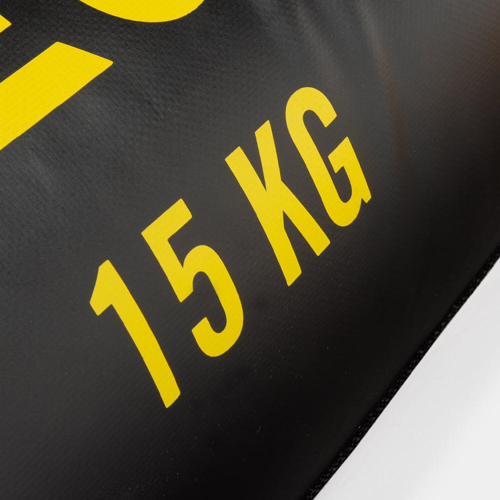Sac de frappe ZEUZ Powerbag 15 kg – Sac de sable – 55 x 22 cm – Noir et jaune 6/7