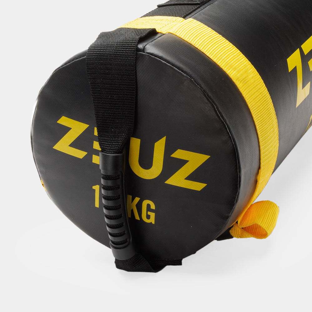 Sac de frappe ZEUZ Powerbag 15 kg – Sac de sable – 55 x 22 cm – Noir et jaune 3/7