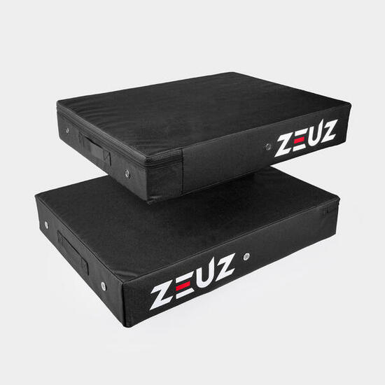 ZEUZ 2 Stuks Drop Pad Set – Crash Pads – Gewichthefffen & Powerlifting – Zwart