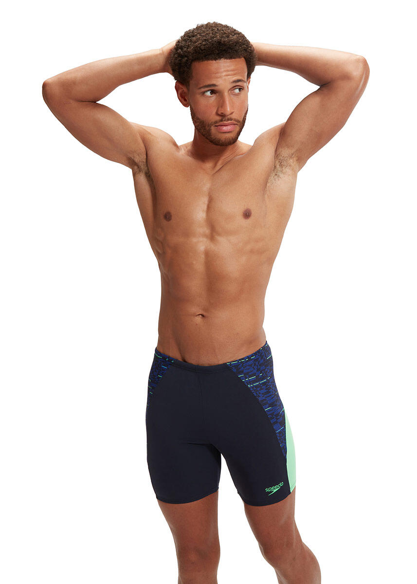 Bañador Speedo END+ MAX Splice Mid Jammer - Azul marino/verde - Talla 40 3/6