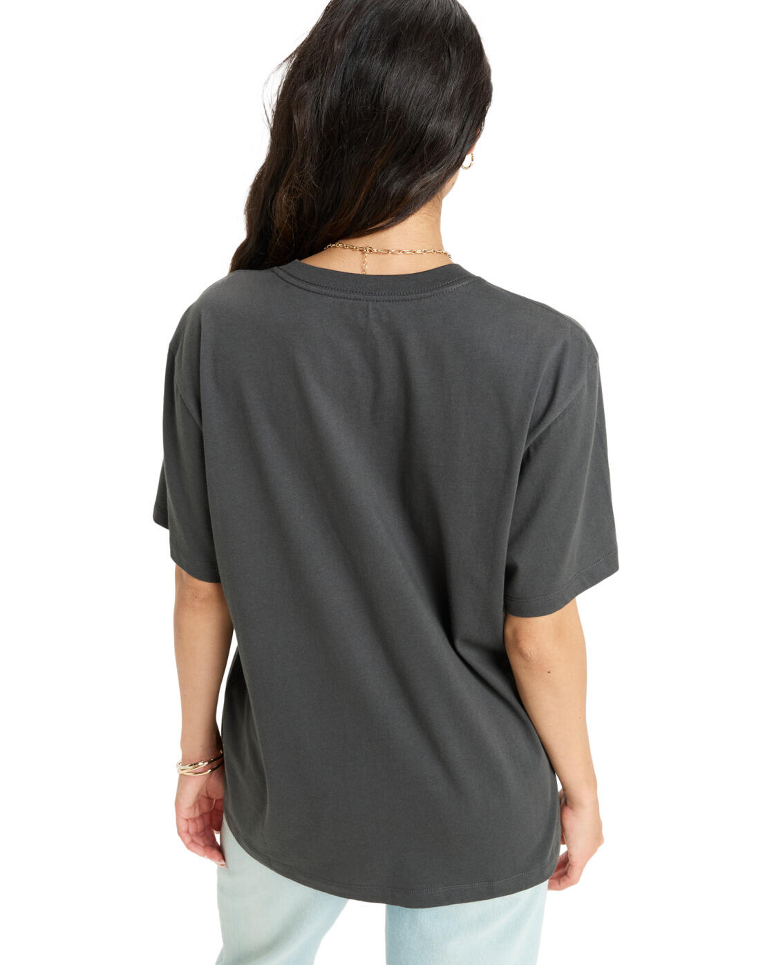 T-shirt manches courtes sérigraphié HANGLOOSE THE SKY Noir Femme 2/4