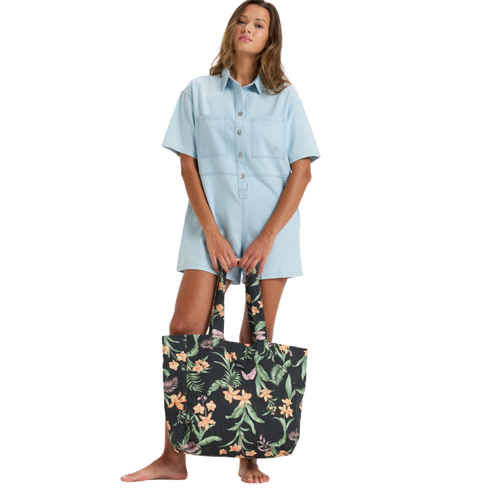 Roxy Anti Bad Vibes Backpack-Anthracite Island Escape 2/4