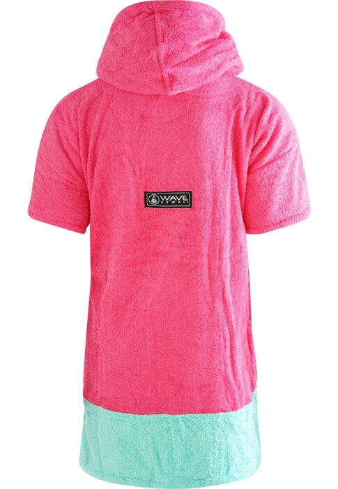 Poncho Wave Hawaii Cotton Velours Poncho Pink Wave XS WH4078 Multicolore 80 x 70 2/2