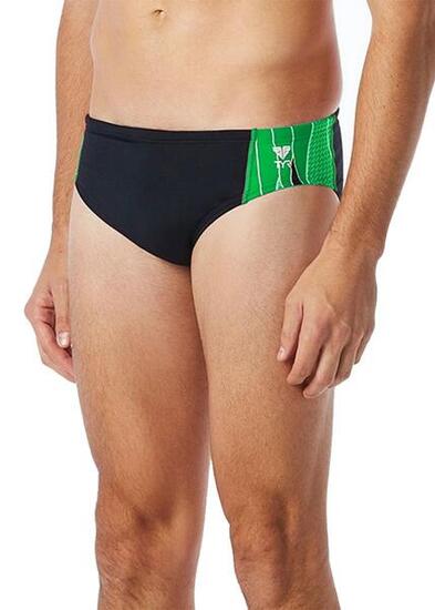 Slip da gara TYR Phoenix Splice - Nero/Verde - UK Taglia 26