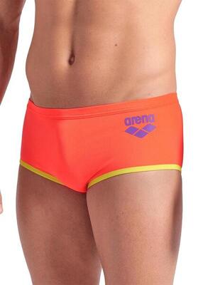Arena one biglogo low waist short - koraal / groen - uk maat 28
