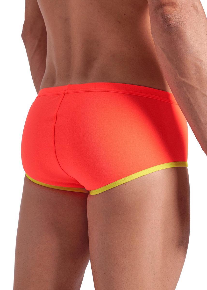Short taille basse Arena One Biglogo - Corail/Vert - Taille UK 34 3/7