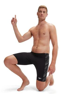 Speedo hyperboom panel jammer - zwart / wit - uk maat 40