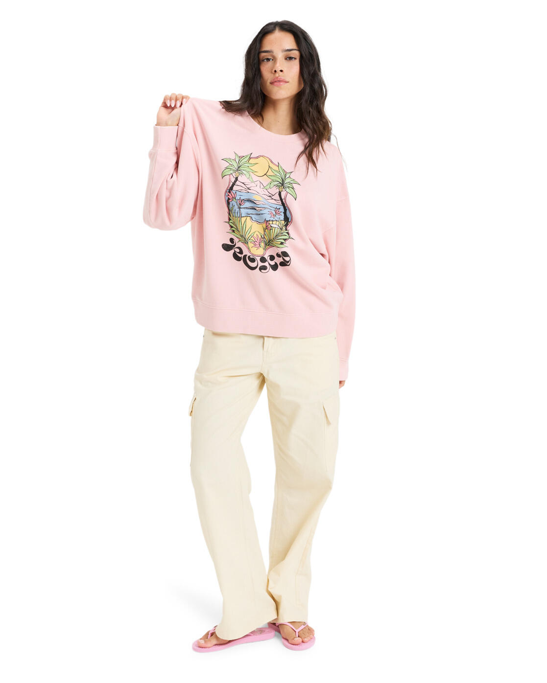 Sudadera de cuello redondo LINEUP Rosa Mujer 4/4