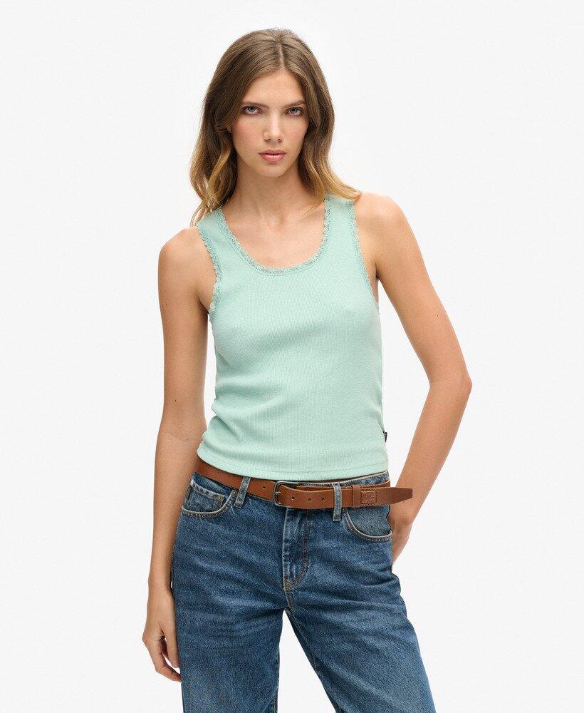 SUPERDRY Vintage-Spitzen-Top aus Bio-Baumwolle