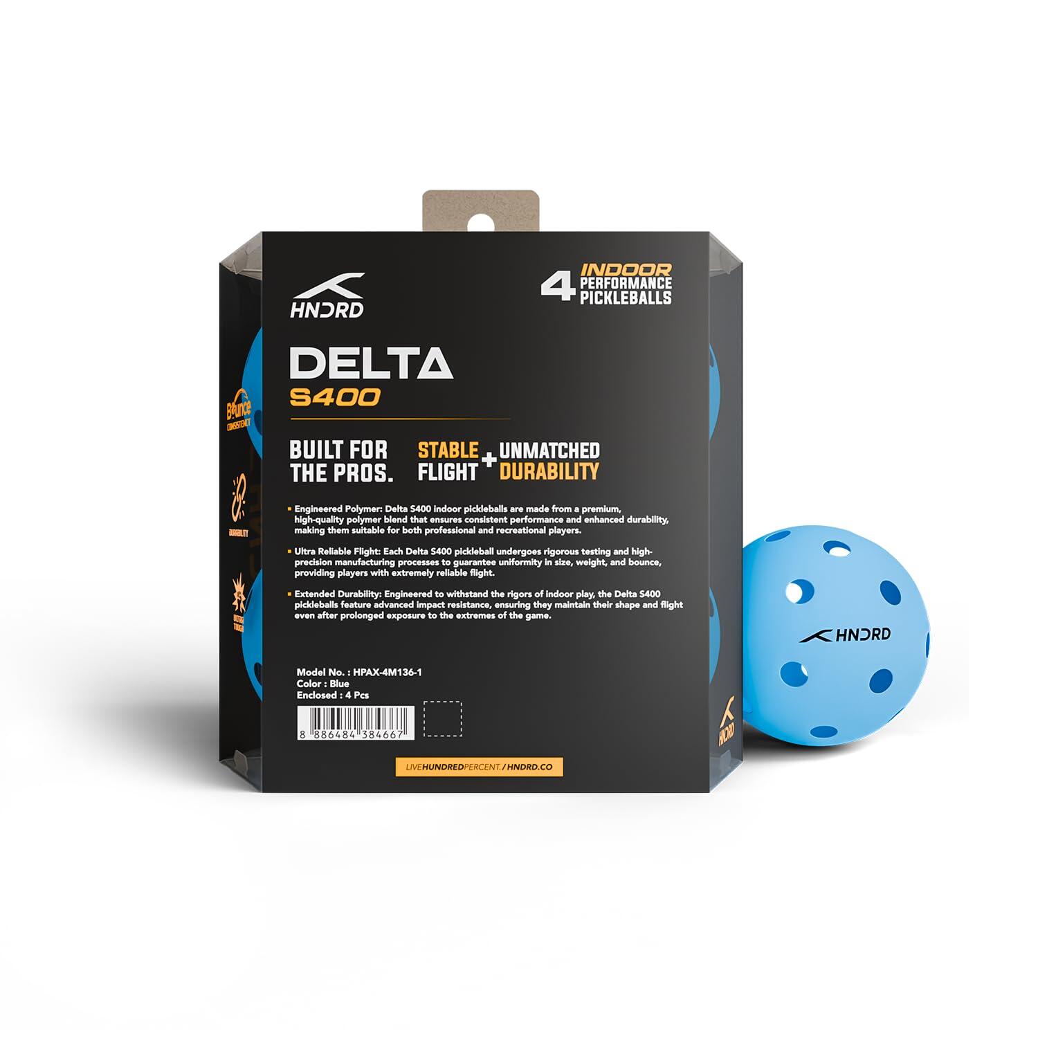 Pickleball Bälle - Delta S400 4er-Pack Blau 5/6