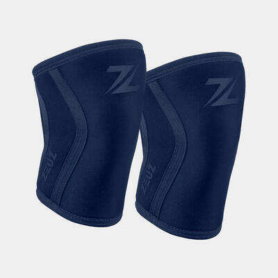 Zeuz 2 stuks premium knie brace – knieband braces – 7 mm – marineblauw – maat m