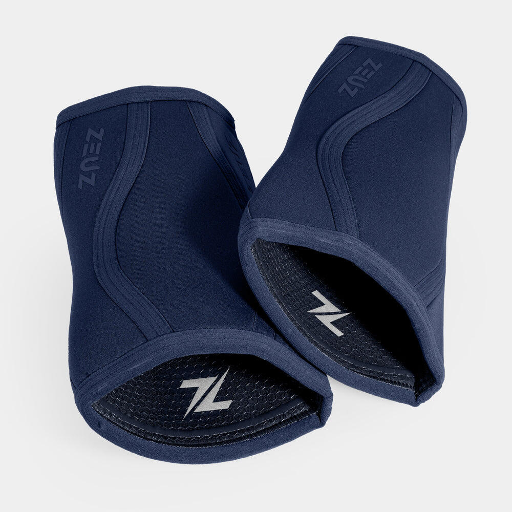ZEUZ 2 Stuks Premium Knie Brace – Knieband Braces – 7 mm – Marineblauw – Maat M 4/6