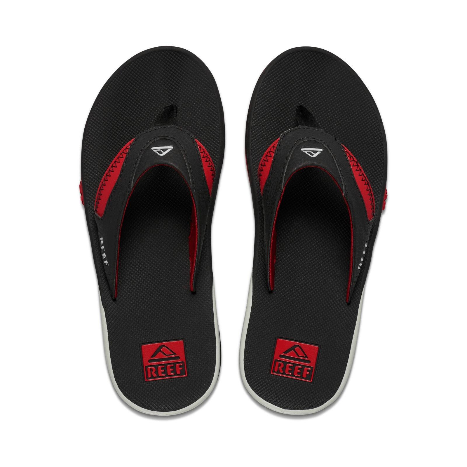 Reef Fanning Pregame Flip Flops-Black/Red 5/5