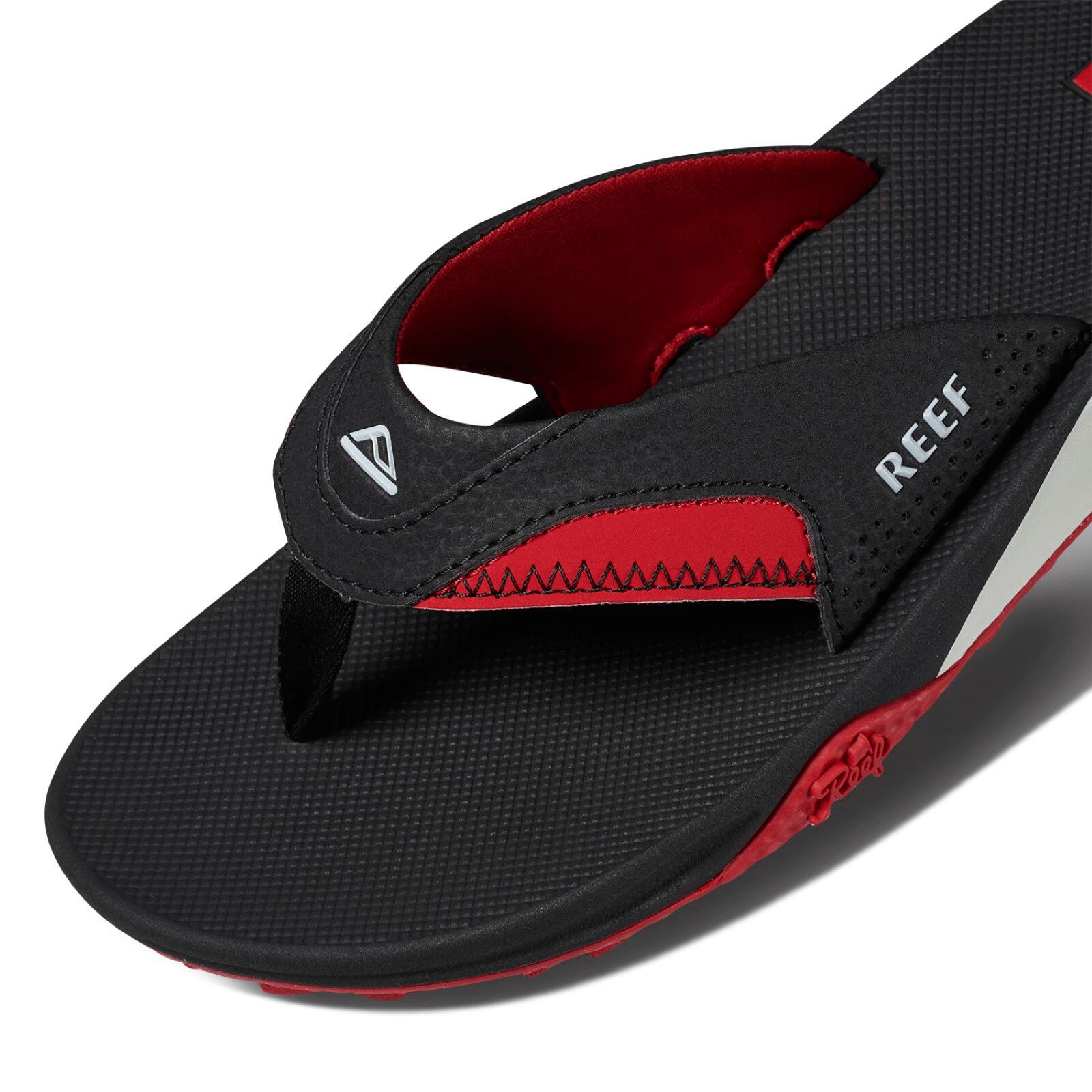 Reef Fanning Pregame Flip Flops-Black/Red 3/5
