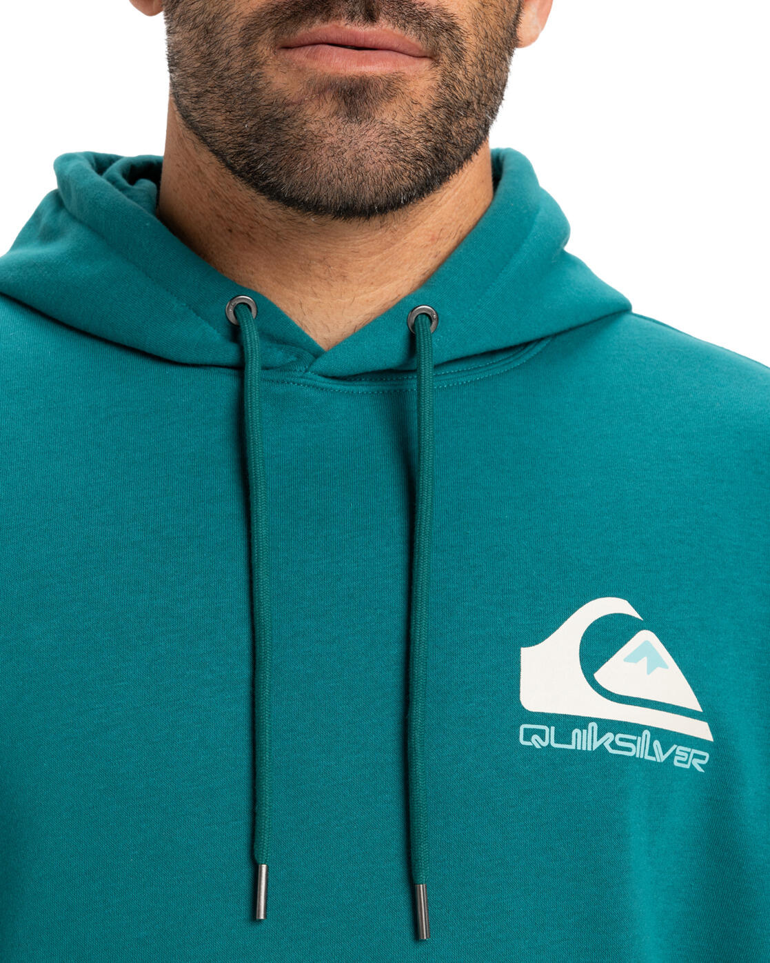 Quiksilver Omni Logo Hood Hoodie-Teal Green 4/5
