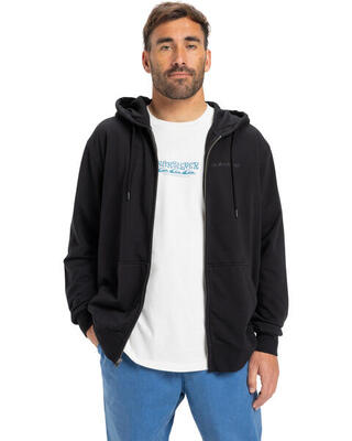 Hoody met rits over de hele lengte salt water schwarz heren