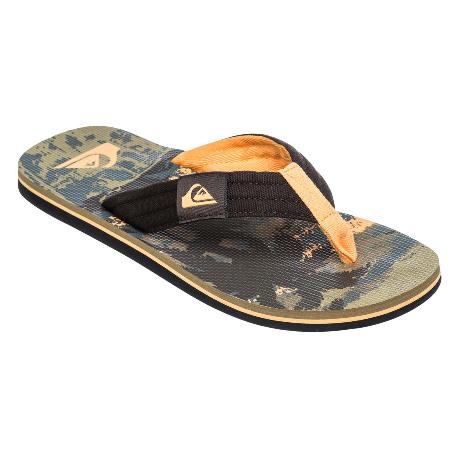 Quiksilver Molokai Layback Flip Flops-Grape Leaf Tropicamo 1/4