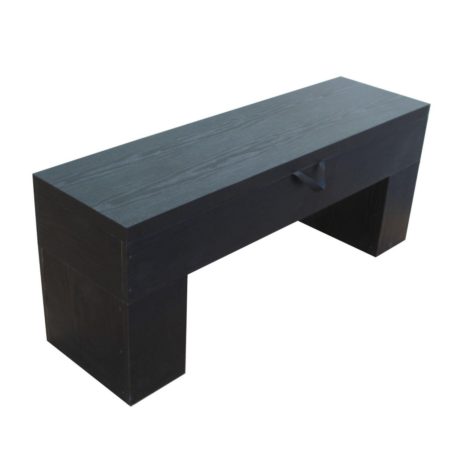 SOKKER Panca in legno con contenitore -113 x 32 x 45,5 cm-Classic