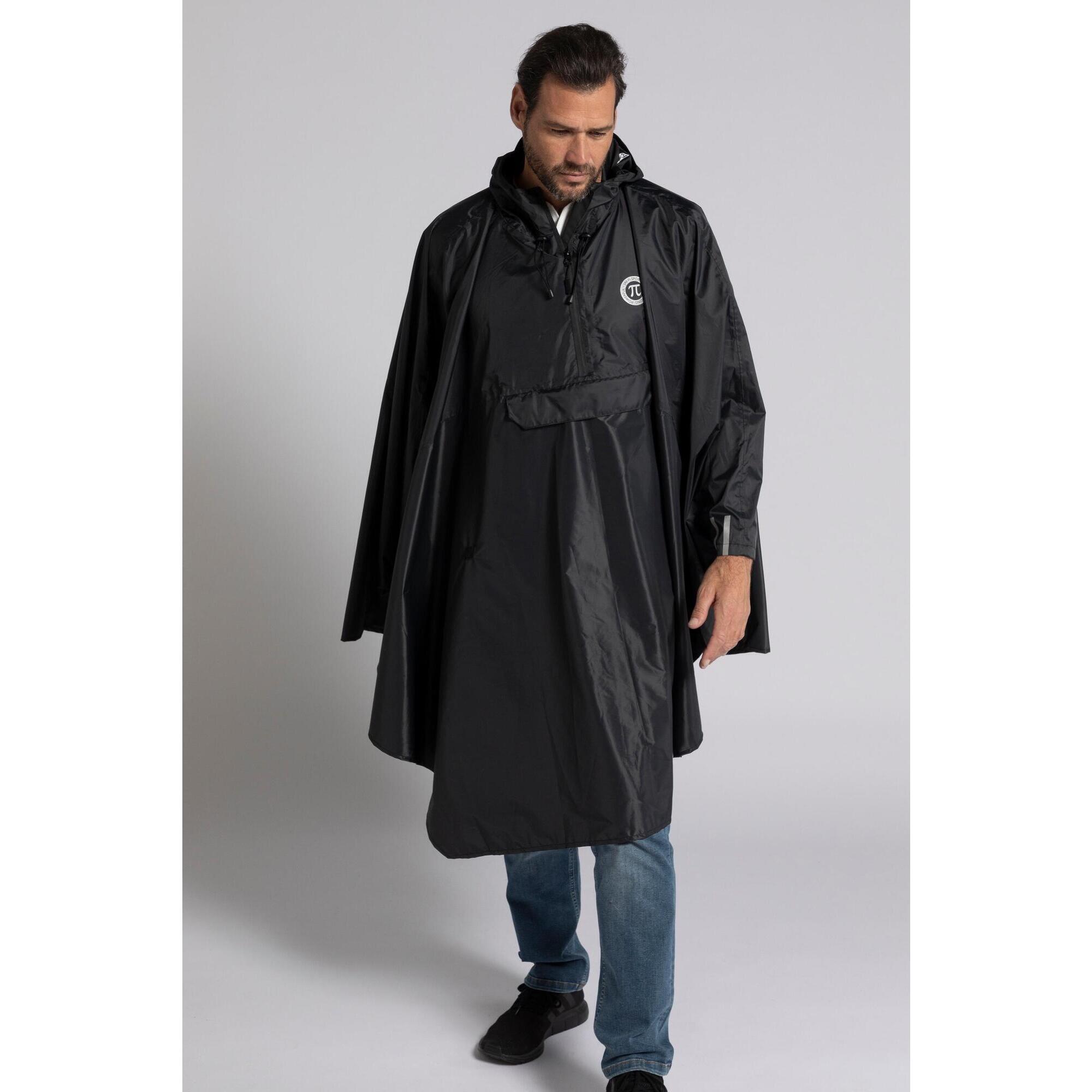 Jay-pi - Hommes Poncho De Pluie Avec Capuche Vêtement Imperméable - Veste - Noir - Decathlon