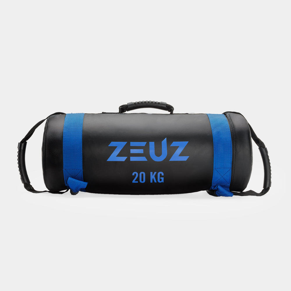 Sac de lestage ZEUZ Powerbag 20 kg – Sac de sable – 55 x 22 cm – Noir et bleu 2/7