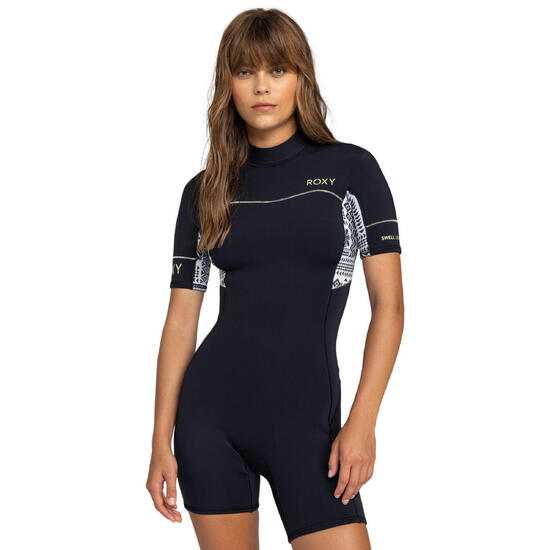 Krótki rękaw z zamkiem błyskawicznym z tyłu dla Kobiety 2MM SWELL SERIES Biały