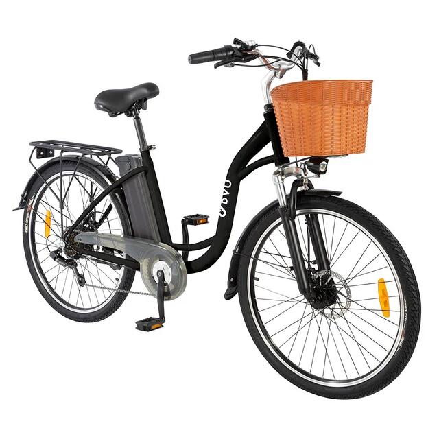 Bicicleta eléctrica DYU C6 para adultos, 26", batería de 36 V y 12,5 Ah 5/7