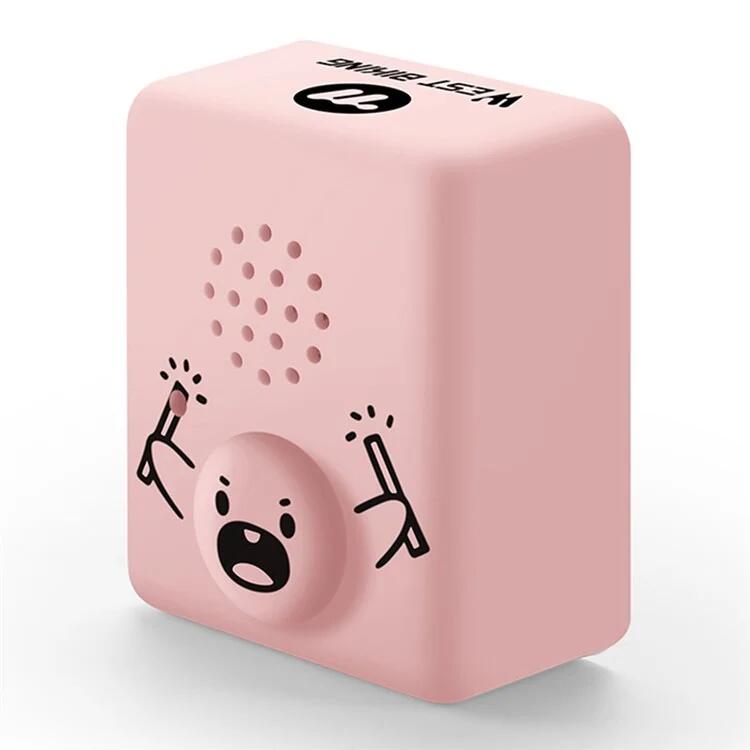 WEST BIKING 120dB Pink Bike Bell with Audio Recording, Electronic MTB