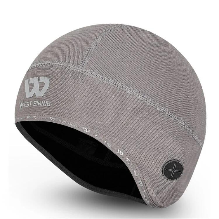 West Biking - Bonnet De Cyclisme Thermique Coupe-vent Trou Pour Écouteurs - Gris Clair - Bonnet - Gris - Taille Unique - Decathlon