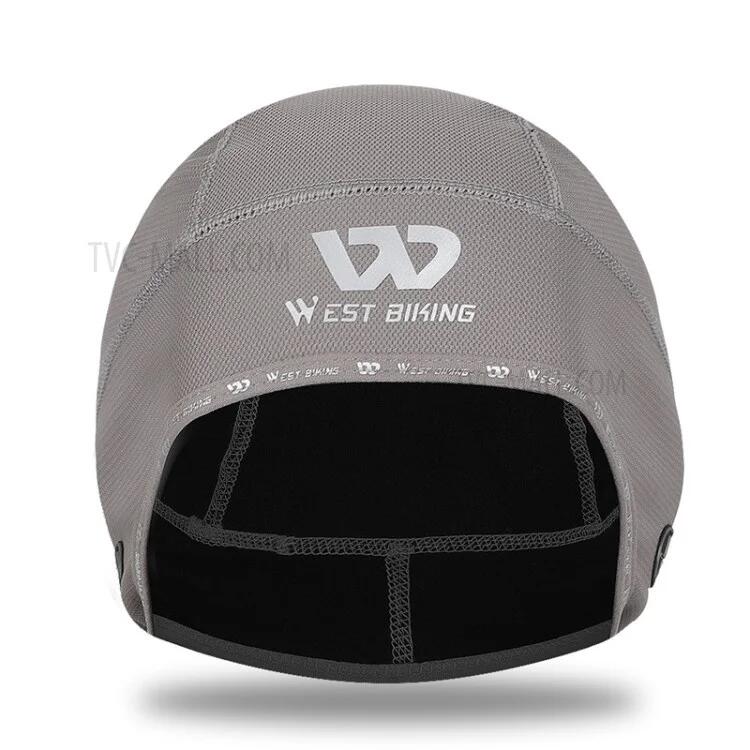 Bonnet de cyclisme thermique coupe-vent trou pour écouteurs - Gris clair 3/3