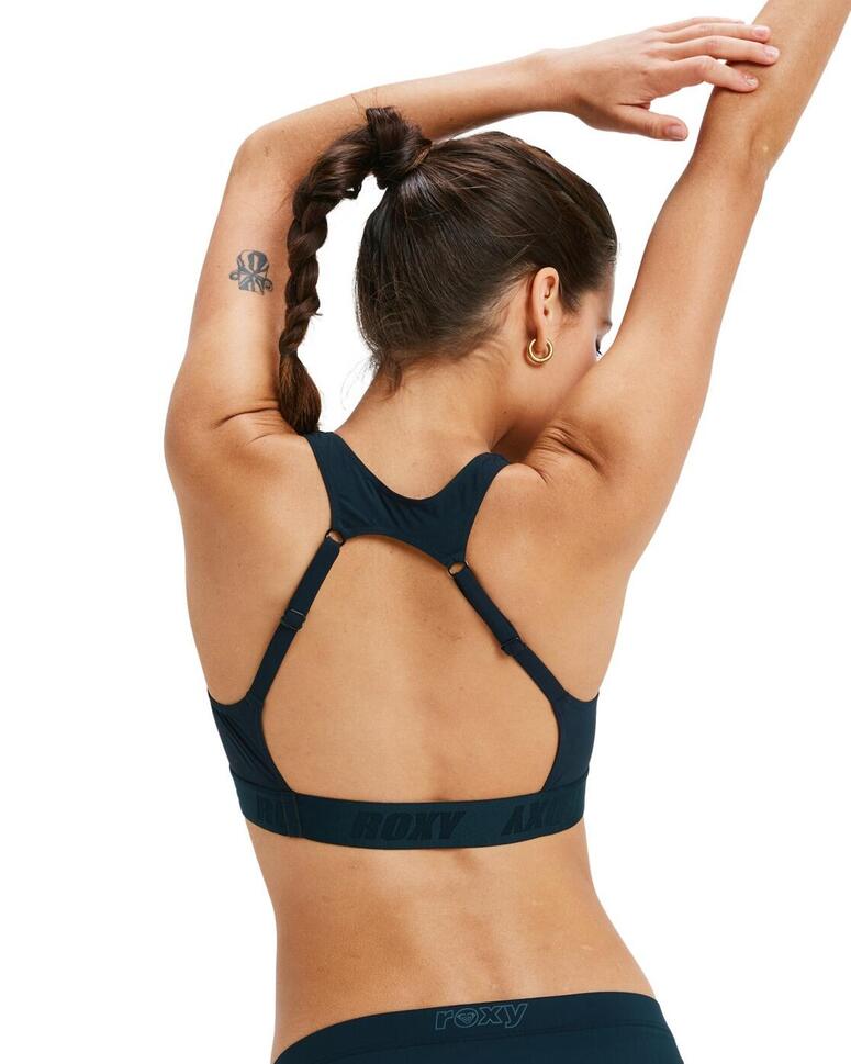 Stanik bikini typu bralette dla Kobiety ROXY ACTIVE COLORBLOCK Czarny