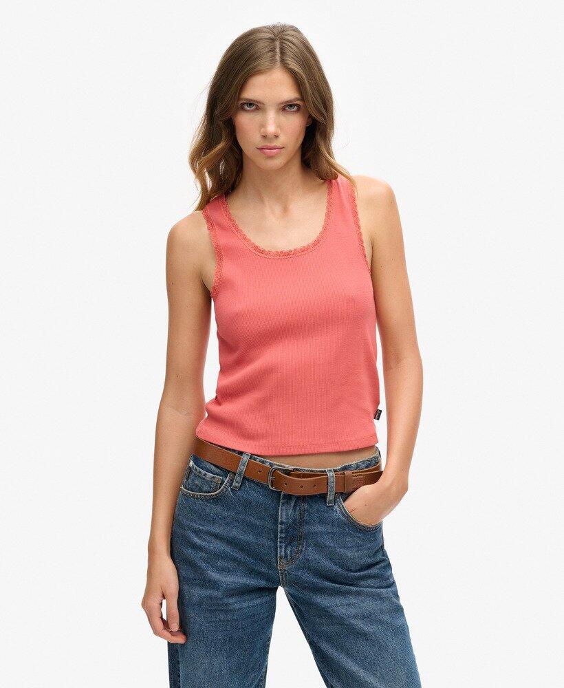 SUPERDRY Vintage-Spitzen-Top aus Bio-Baumwolle