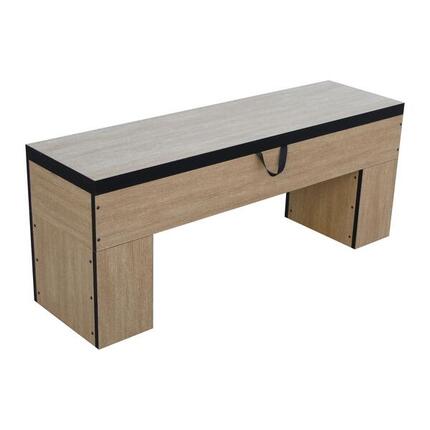 Houten bank met opbergruimte -113 x 32 x 45,5 cm-Klassiek