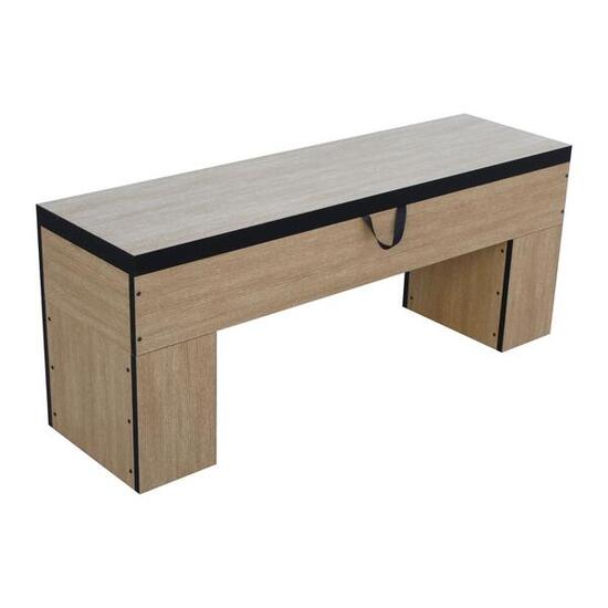 Houten bank met opbergruimte -113 x 32 x 45,5 cm-Klassiek