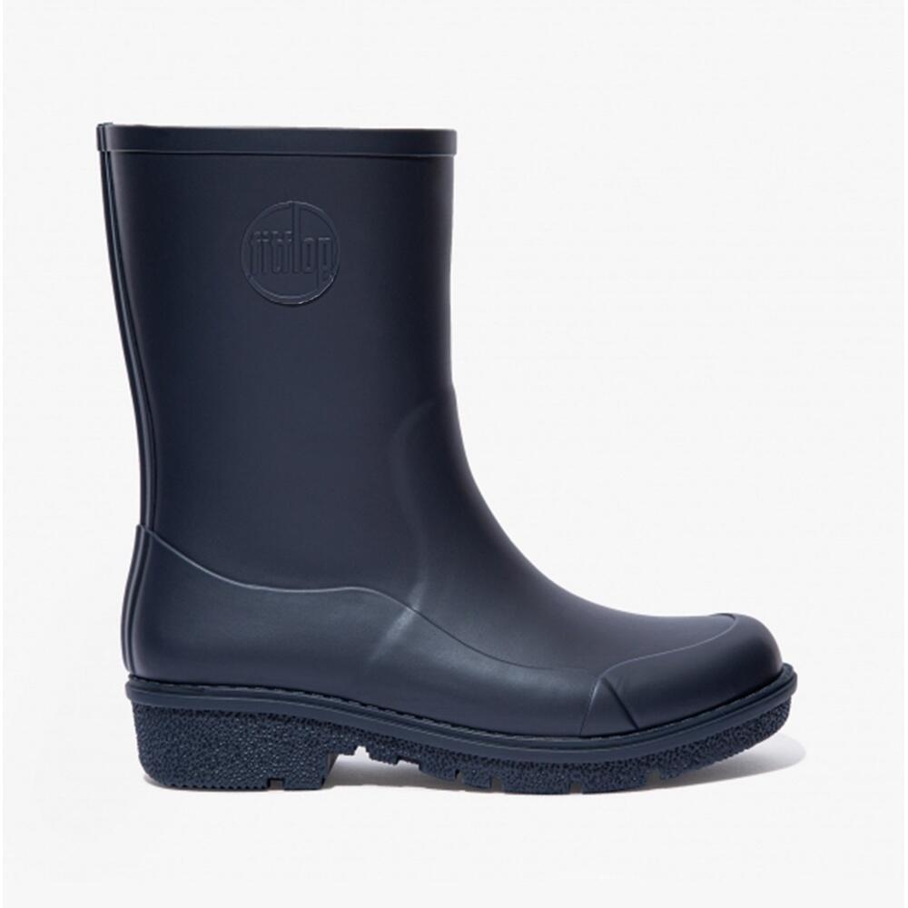 FIT FLOP Wonderwelly Short Womens Outdoor Living Mid Calf Pull On Rubber Wellington Boots