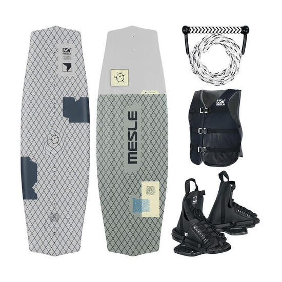 Wakeboard Set Liberty 128 cm mit OnSet Bindung Leine Schwimmweste Kinder