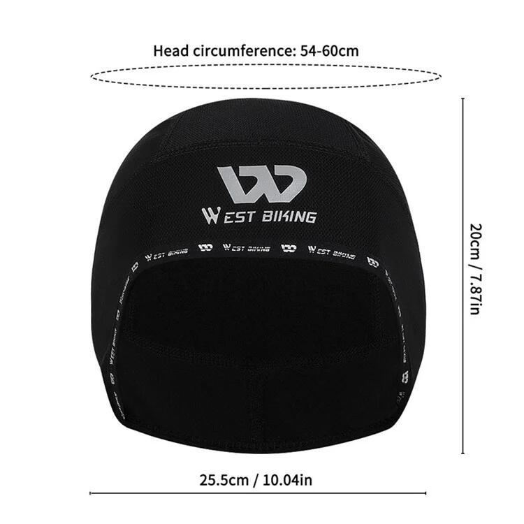 Cappello da ciclismo termico antivento  e foro per auricolari - Nero 6/7