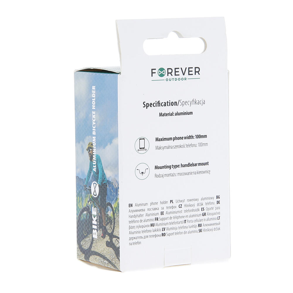 Supporto regolabile in alluminio per telefono Forever Outdoor BH-300 nero 4/4