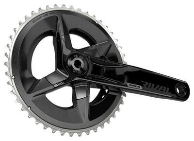 Sram rival d1 dub 48-35 tanden 2x12v crankset (zonder doos) zwart