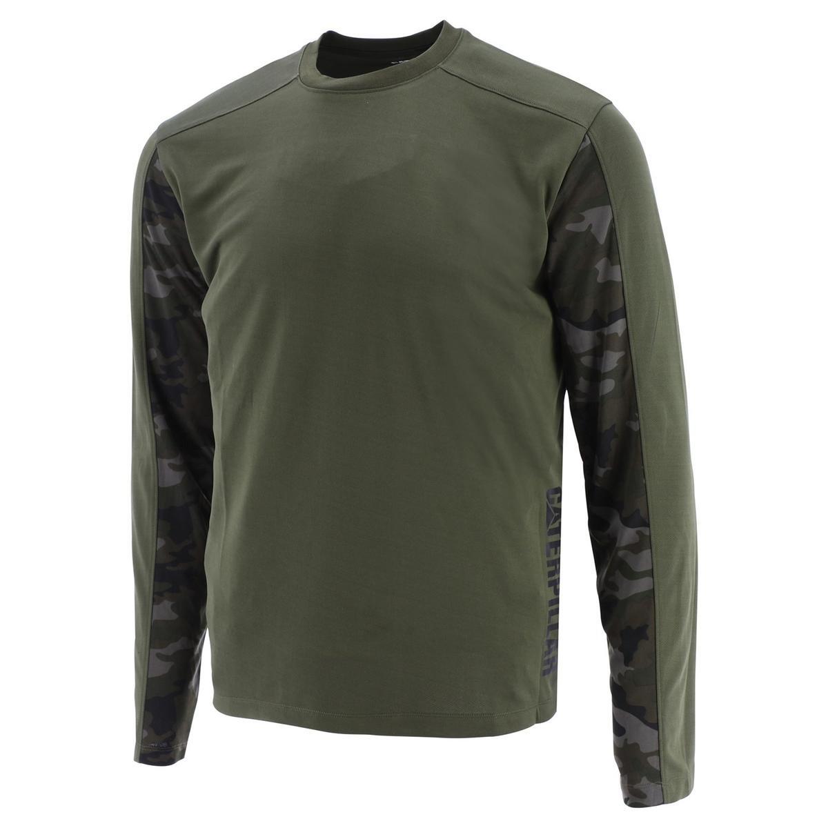 CATERPILLAR Caterpillar Coolmax Long Sleeve Tee Night Camo Small